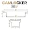 Camlocker 60 in Crossover Truck Tool Box With Rail For Ford Maverick, Polished Aluminum S60LPRL - alternate 4